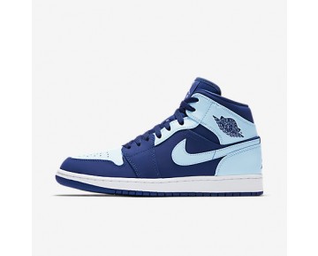 Chaussure Nike Air Jordan 1 Mid Pour Homme Lifestyle Royal Équipe/Blanc/Bleu Glacé_NO. 554724-400