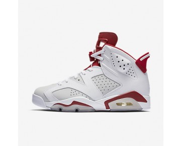 Chaussure Nike Air Jordan 6 Retro Pour Homme Lifestyle Blanc/Platine Pur/Rouge Sportif_NO. 384664-113