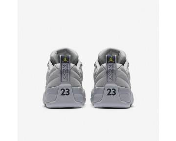 Chaussure Nike Air Jordan 12 Retro Low Pour Homme Lifestyle Gris Loup/Vert Citron Électrique/Marine Arsenal_NO. 308317-002