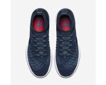 Chaussure Nike Lunar Magista Ii Flyknit Fc Pour Homme Lifestyle Bleu Marine Collège/Pièce D'Or Métallisé/Renard Bleu/Bleu Marine Collège_NO. 876385-400