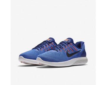 Chaussure Nike Lunarglide 8 Pour Homme Running Bleu Moyen/Bleu Royal Profond/Hyper Orange/Noir_NO. 843725-403